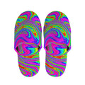 Abstract Psychedelic Liquid Trippy Print Slippers