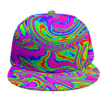 Abstract Psychedelic Liquid Trippy Print Snapback Cap