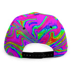 Abstract Psychedelic Liquid Trippy Print Snapback Cap