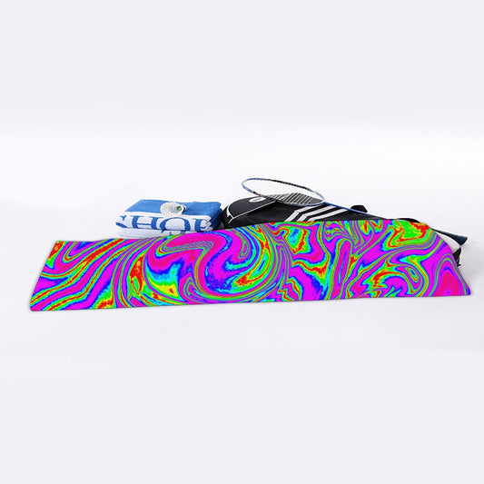 Abstract Psychedelic Liquid Trippy Print Sports Towel