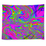 Abstract Psychedelic Liquid Trippy Print Tapestry