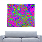 Abstract Psychedelic Liquid Trippy Print Tapestry