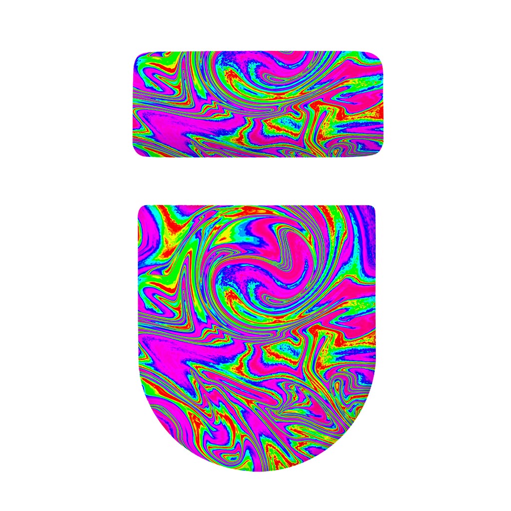 Abstract Psychedelic Liquid Trippy Print Toilet Lid And Tank Cover Set