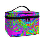Abstract Psychedelic Liquid Trippy Print Travel Makeup Bag