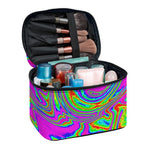 Abstract Psychedelic Liquid Trippy Print Travel Makeup Bag