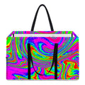 Abstract Psychedelic Liquid Trippy Print Utility Tote Bag