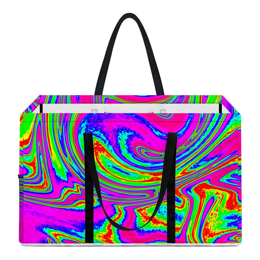 Abstract Psychedelic Liquid Trippy Print Utility Tote Bag