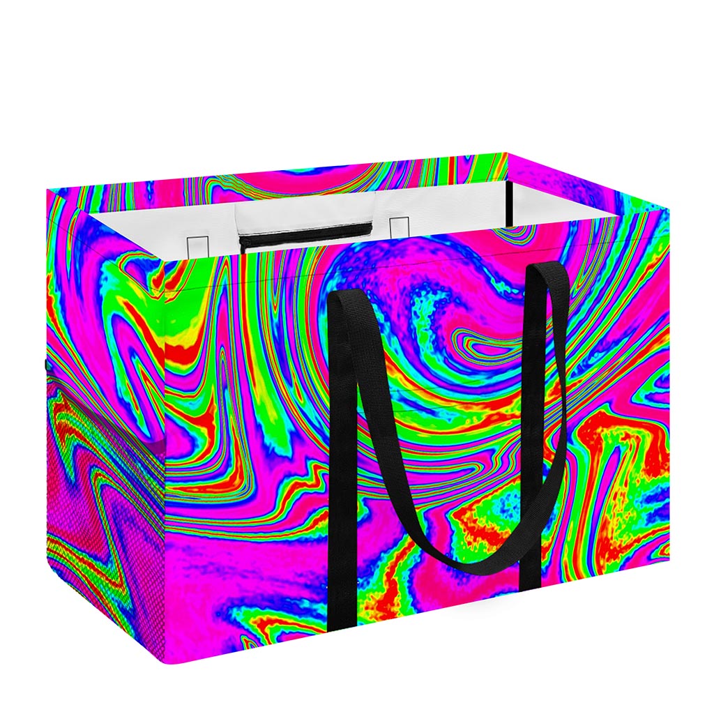 Abstract Psychedelic Liquid Trippy Print Utility Tote Bag