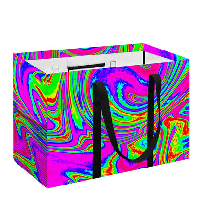 Abstract Psychedelic Liquid Trippy Print Utility Tote Bag
