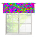 Abstract Psychedelic Liquid Trippy Print Window Valance