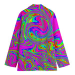 Abstract Psychedelic Liquid Trippy Print Women's Blazer