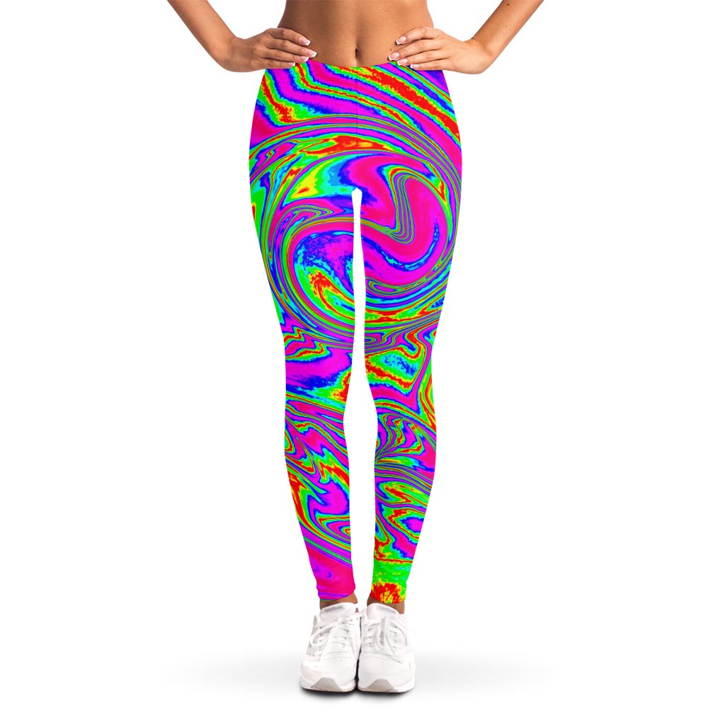 Abstract Psychedelic Liquid Trippy Print Women's Leggings