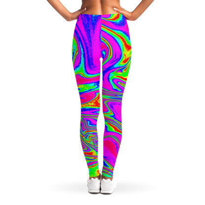 Abstract Psychedelic Liquid Trippy Print Women's Leggings