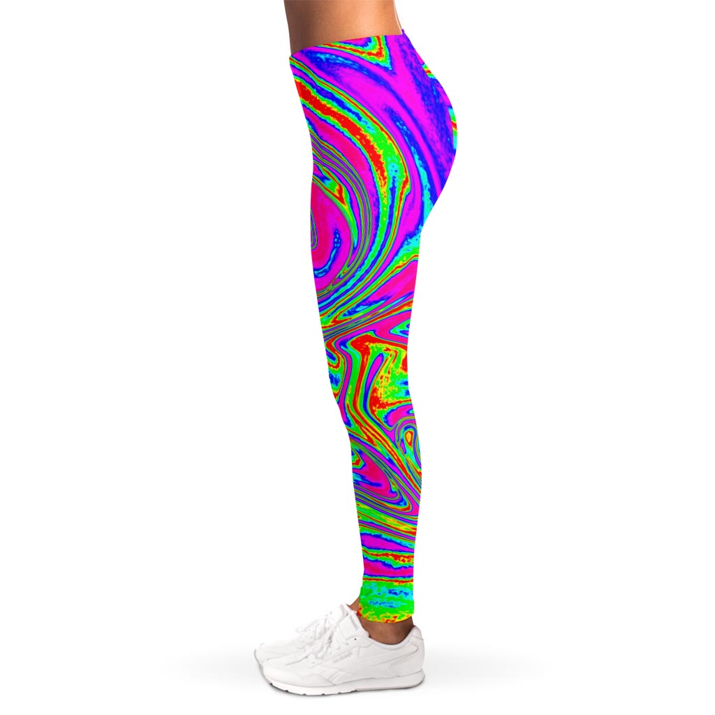 Abstract Psychedelic Liquid Trippy Print Women's Leggings
