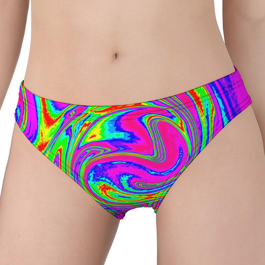 Abstract Psychedelic Liquid Trippy Print Women's Panties
