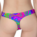 Abstract Psychedelic Liquid Trippy Print Women's Thong