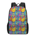 Abstract Psychedelic Print 17 Inch Backpack