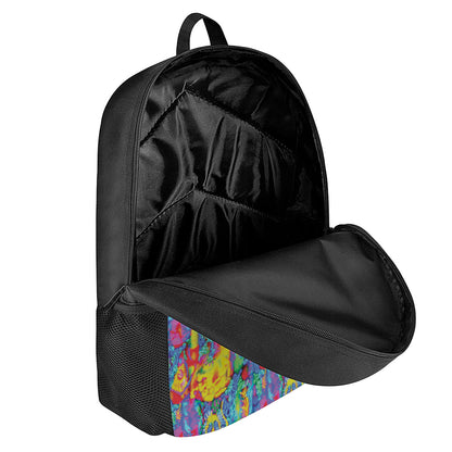 Abstract Psychedelic Print 17 Inch Backpack
