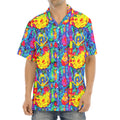 Abstract Psychedelic Print Aloha Shirt