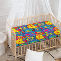 Abstract Psychedelic Print Baby Crib Sheet