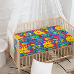 Abstract Psychedelic Print Baby Crib Sheet