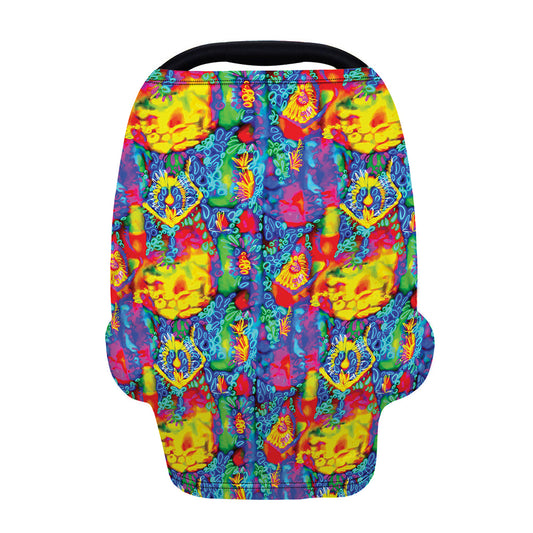 Abstract Psychedelic Print Baby Seat Cover