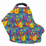 Abstract Psychedelic Print Baby Seat Cover