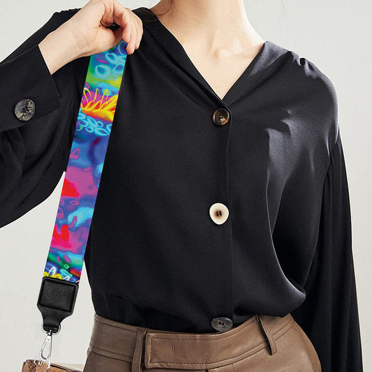 Abstract Psychedelic Print Bag Strap