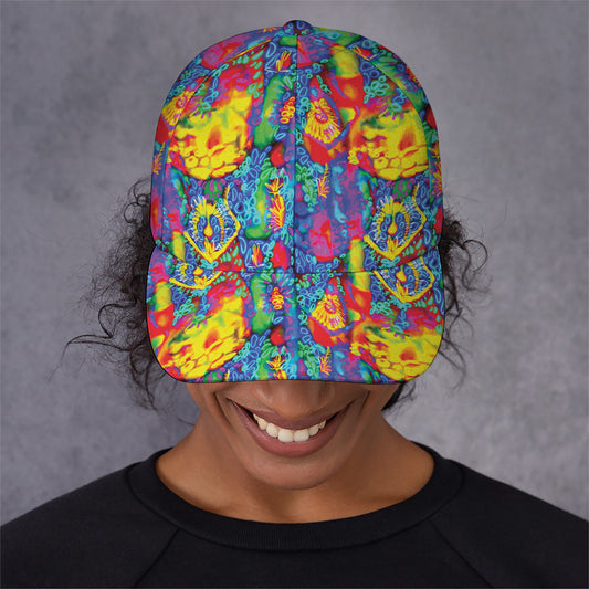 Abstract Psychedelic Print Baseball Cap