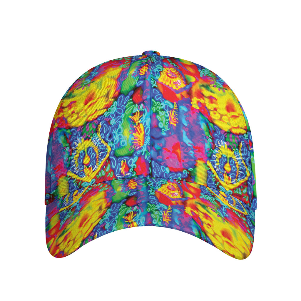 Abstract Psychedelic Print Baseball Cap