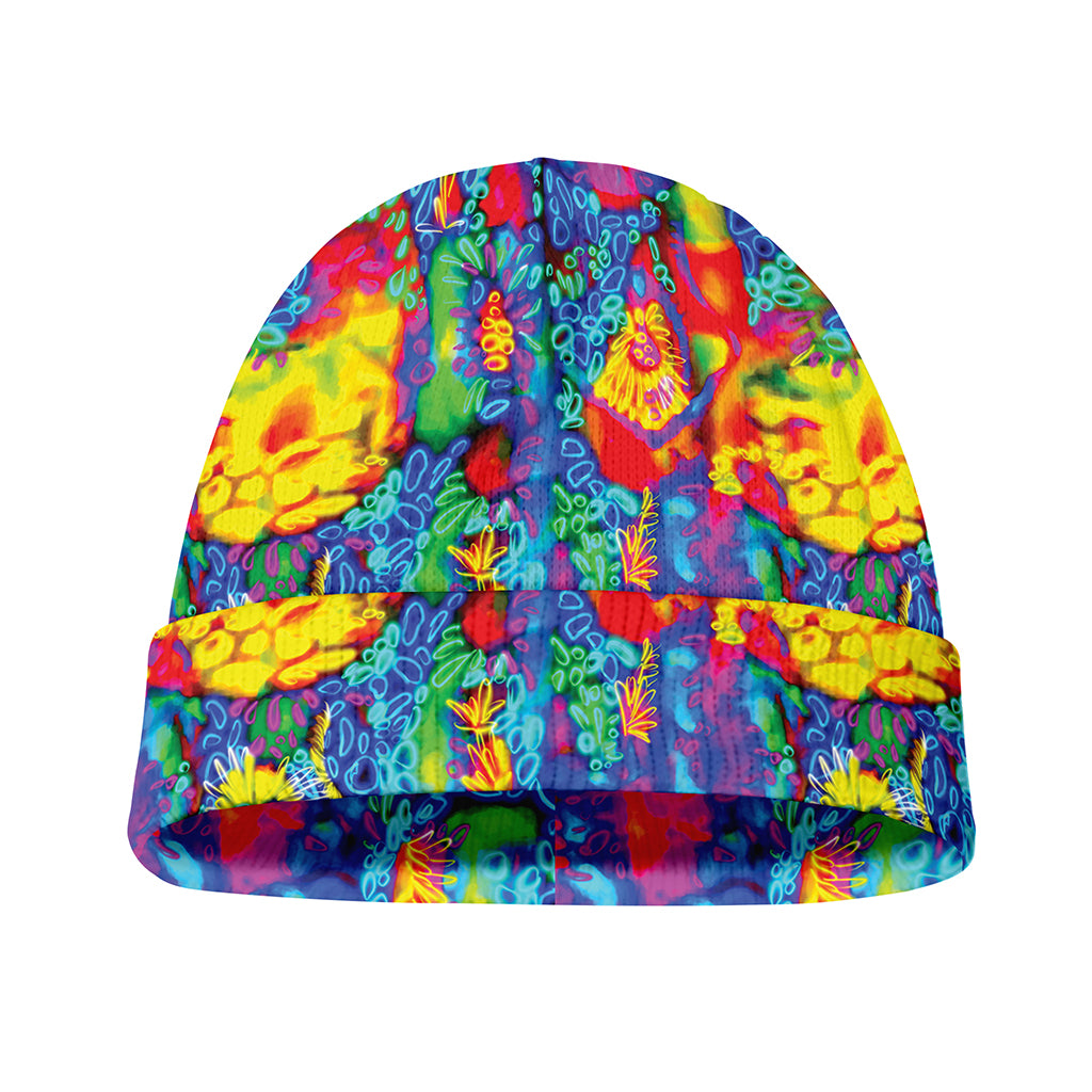 Abstract Psychedelic Print Beanie