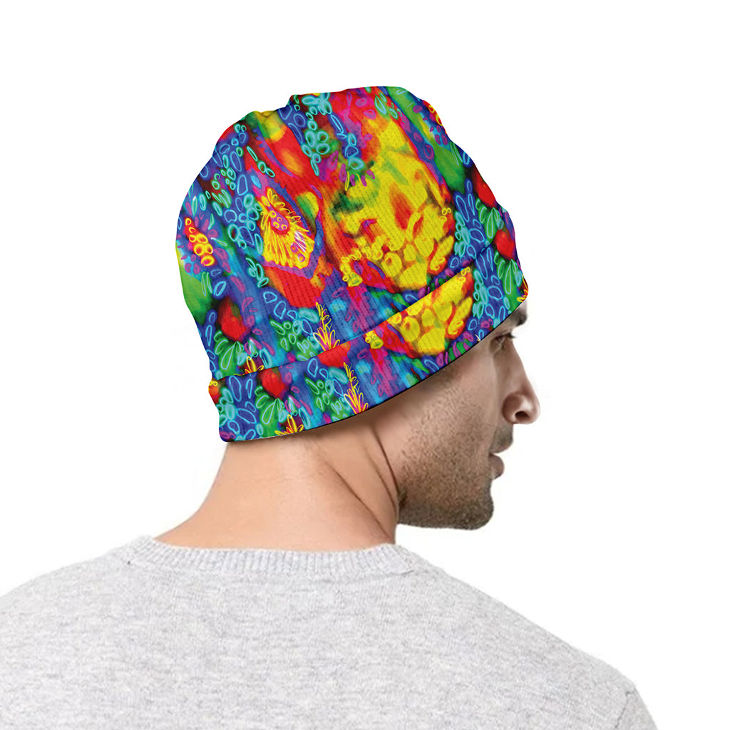 Abstract Psychedelic Print Beanie