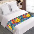 Abstract Psychedelic Print Bed Runner