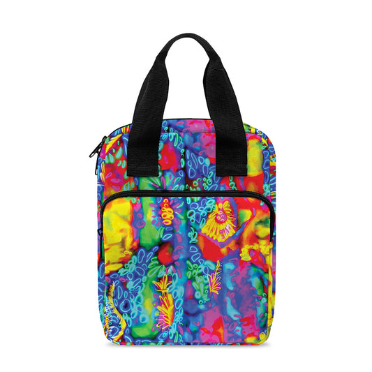 Abstract Psychedelic Print Bible Tote Bag