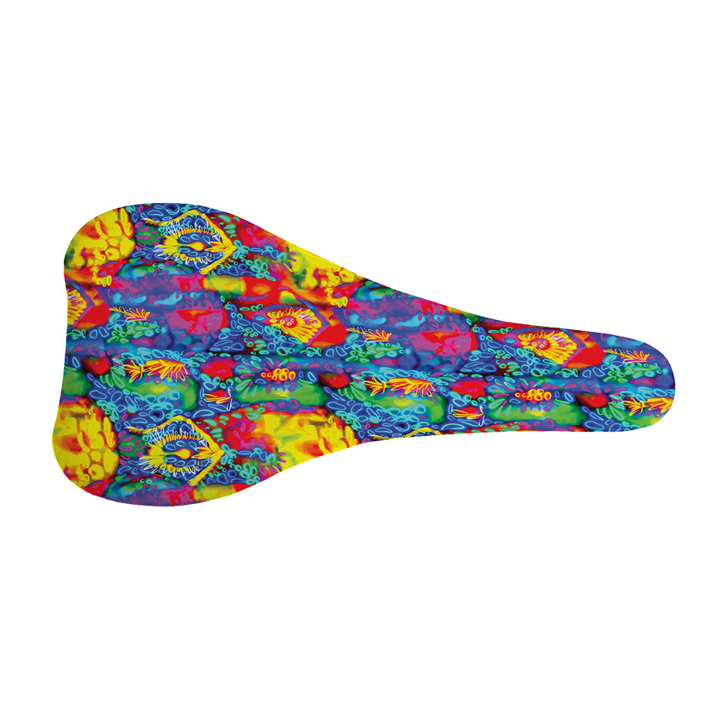 Abstract Psychedelic Print Bicycle Seat Cover