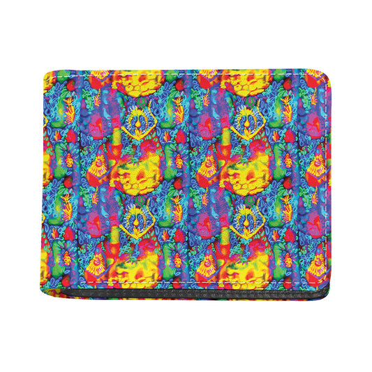 Abstract Psychedelic Print Bifold Wallet
