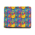 Abstract Psychedelic Print Bifold Wallet