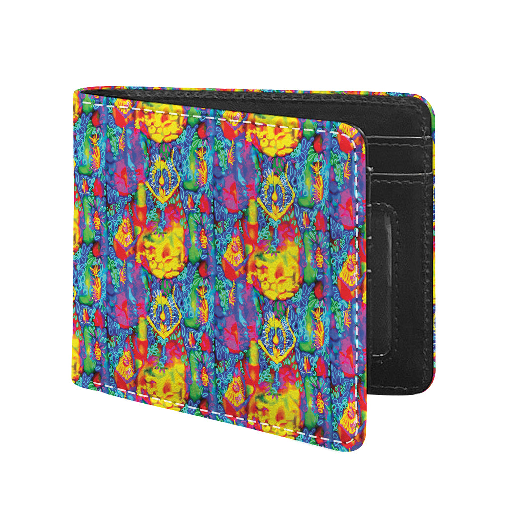 Abstract Psychedelic Print Bifold Wallet