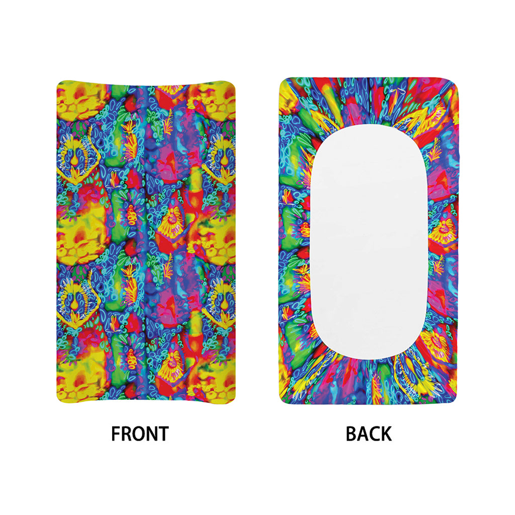 Abstract Psychedelic Print Changing Pad Cover