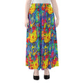 Abstract Psychedelic Print Chiffon Maxi Skirt