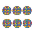 Abstract Psychedelic Print Coaster Set