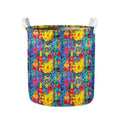 Abstract Psychedelic Print Collapsible Laundry Basket