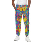 Abstract Psychedelic Print Cotton Pants