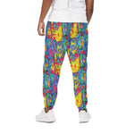 Abstract Psychedelic Print Cotton Pants