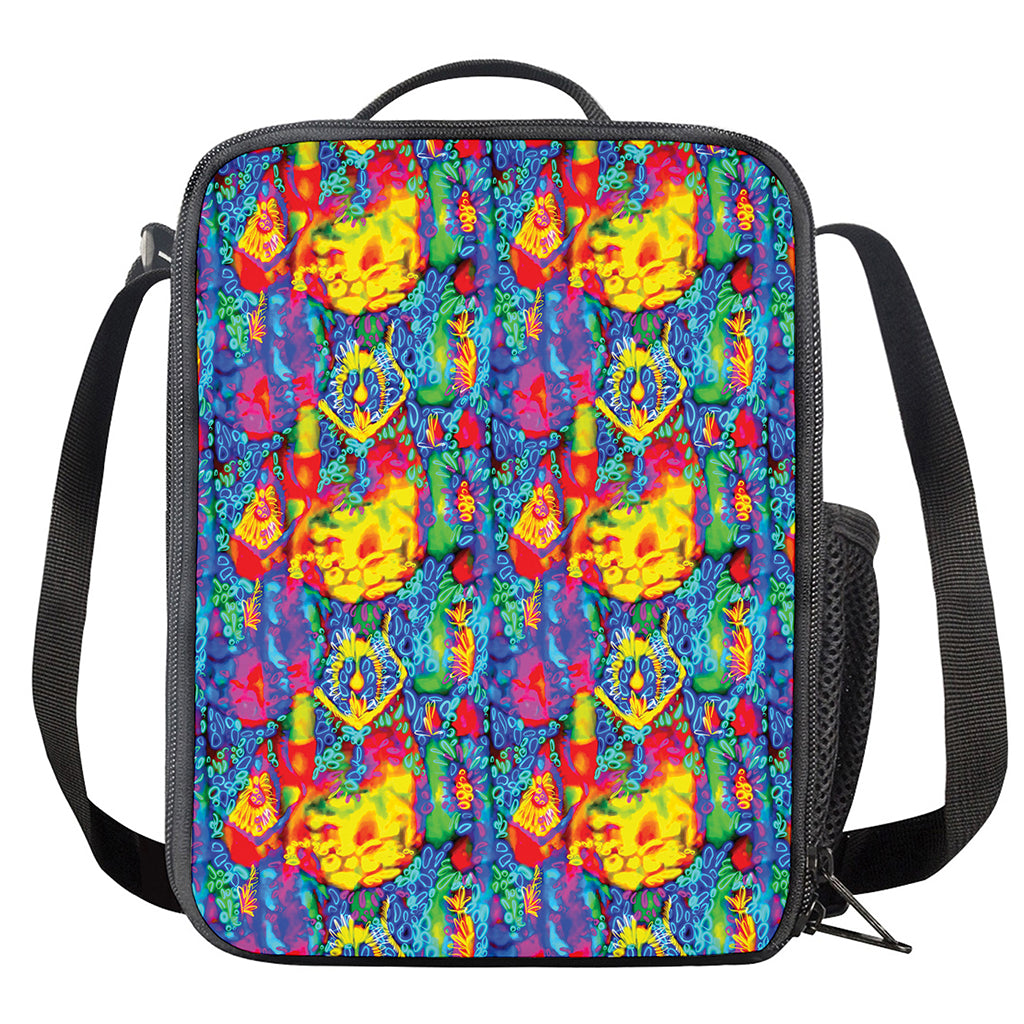 Abstract Psychedelic Print Crossbody Lunch Bag