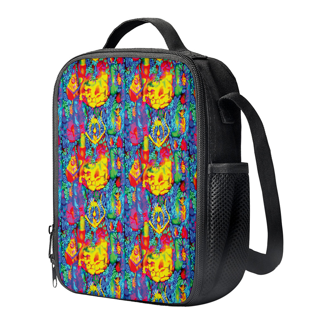 Abstract Psychedelic Print Crossbody Lunch Bag