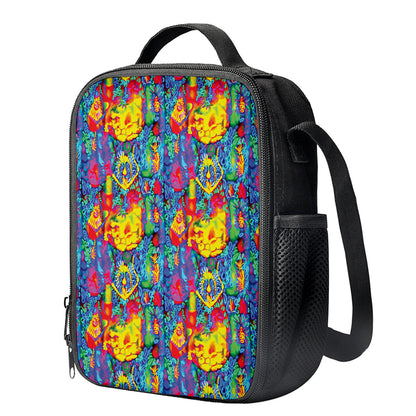 Abstract Psychedelic Print Crossbody Lunch Bag