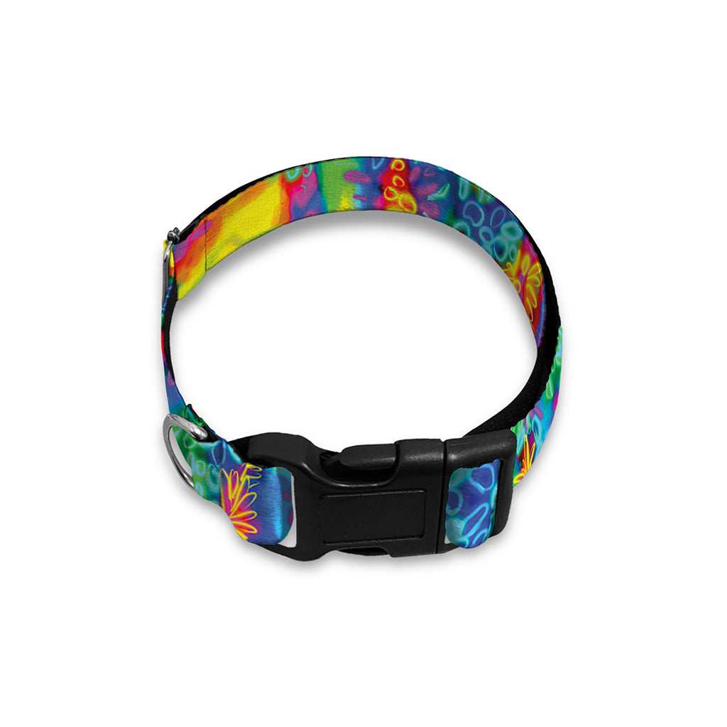 Abstract Psychedelic Print Dog Collar
