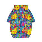Abstract Psychedelic Print Dog Zip Up Hoodie