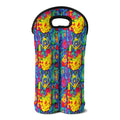 Abstract Psychedelic Print Double Neoprene Wine Tote